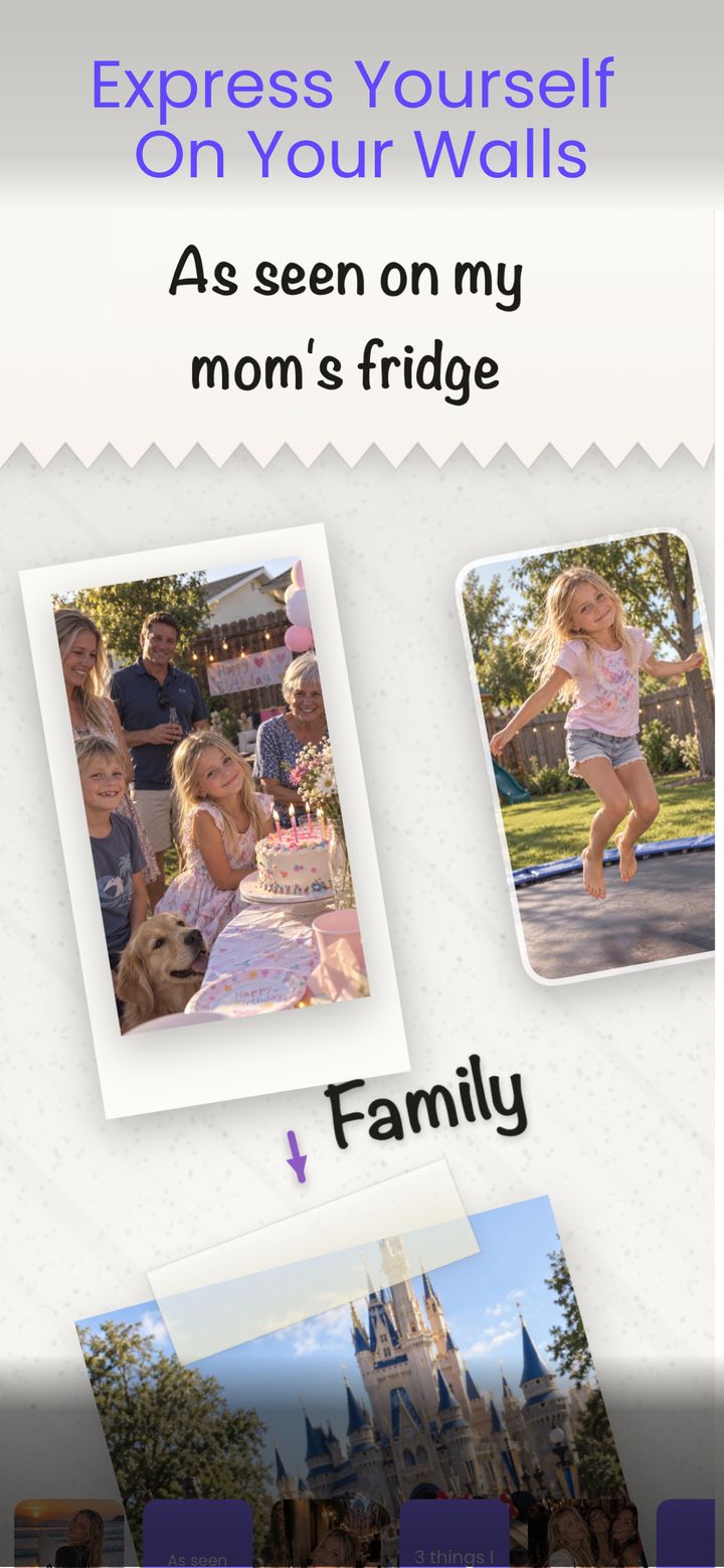 A Dacy profile Wall with family photos